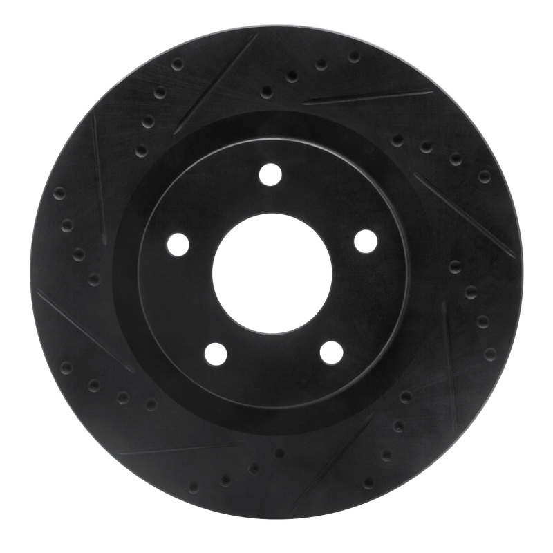 Chrysler 200 Brake Rotor - Front Left - R1 Concepts - Drilled & Slotted - Black - `07-`25 Chrysler 200 Brake Rotor - Front Left - R1 Concepts - Drilled & Slotted - Black - `07-`25